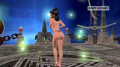 Redare Fata anime 3D fierbinte se udă și sălbatică cu porumb